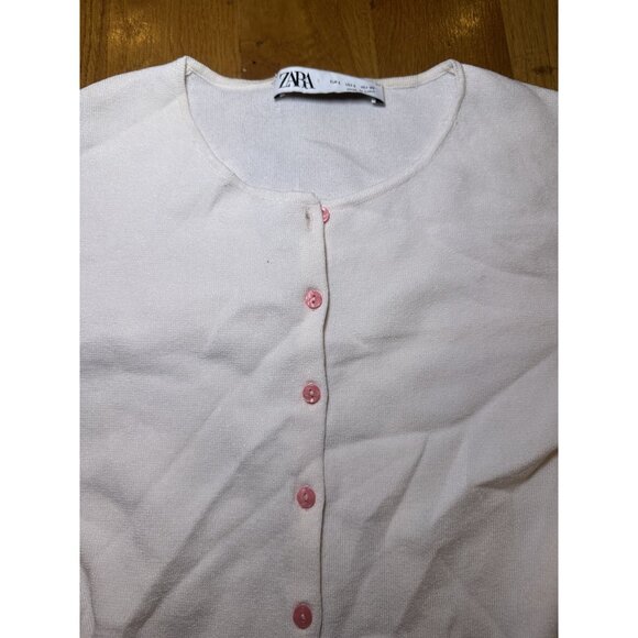 Zara Cute Button Down Sweater Cardigan Size Large - Picture 4 of 8